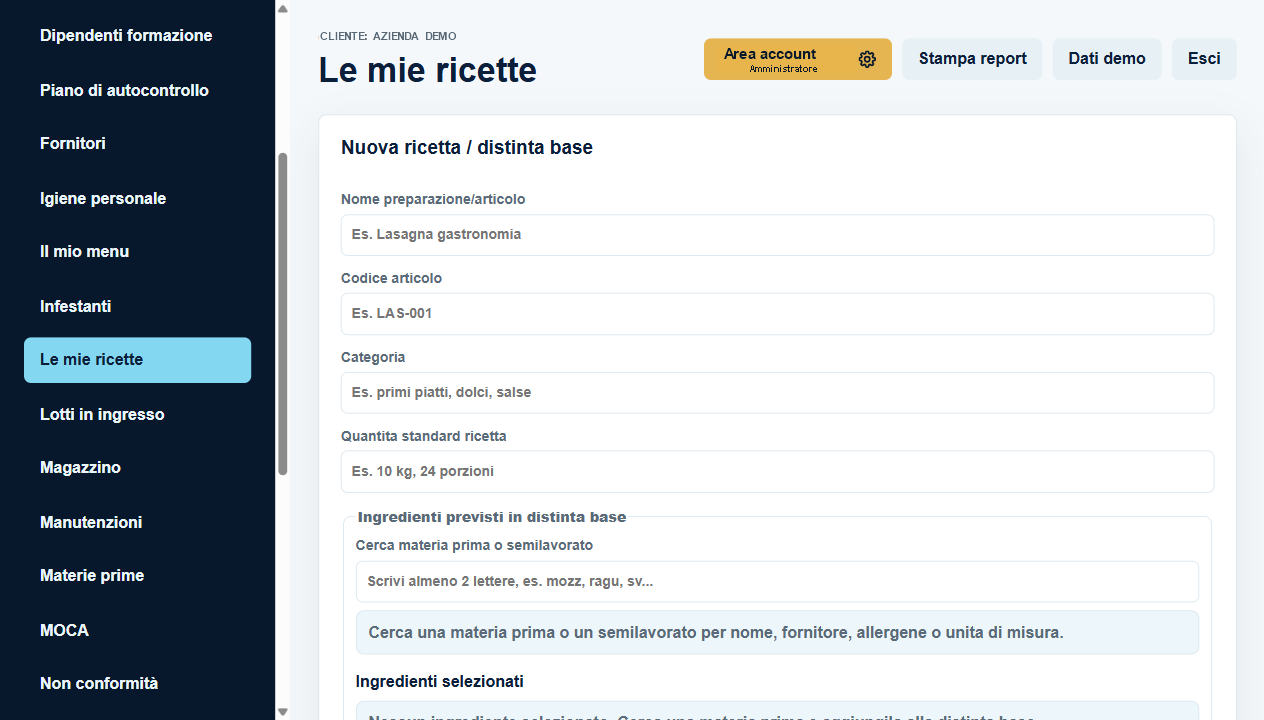 Anteprima QualiFace: Ricette e base operativa